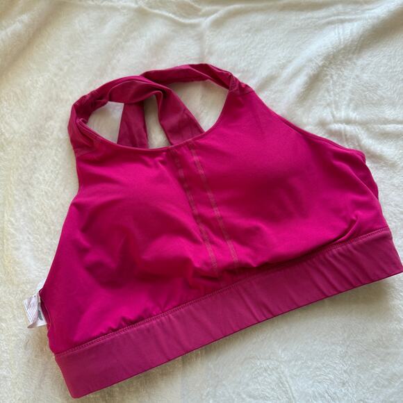 Fabletics Sports Bra XL Hot Pink Crossback Cutout Longline Tank Bra Support - Picture 7 of 8
